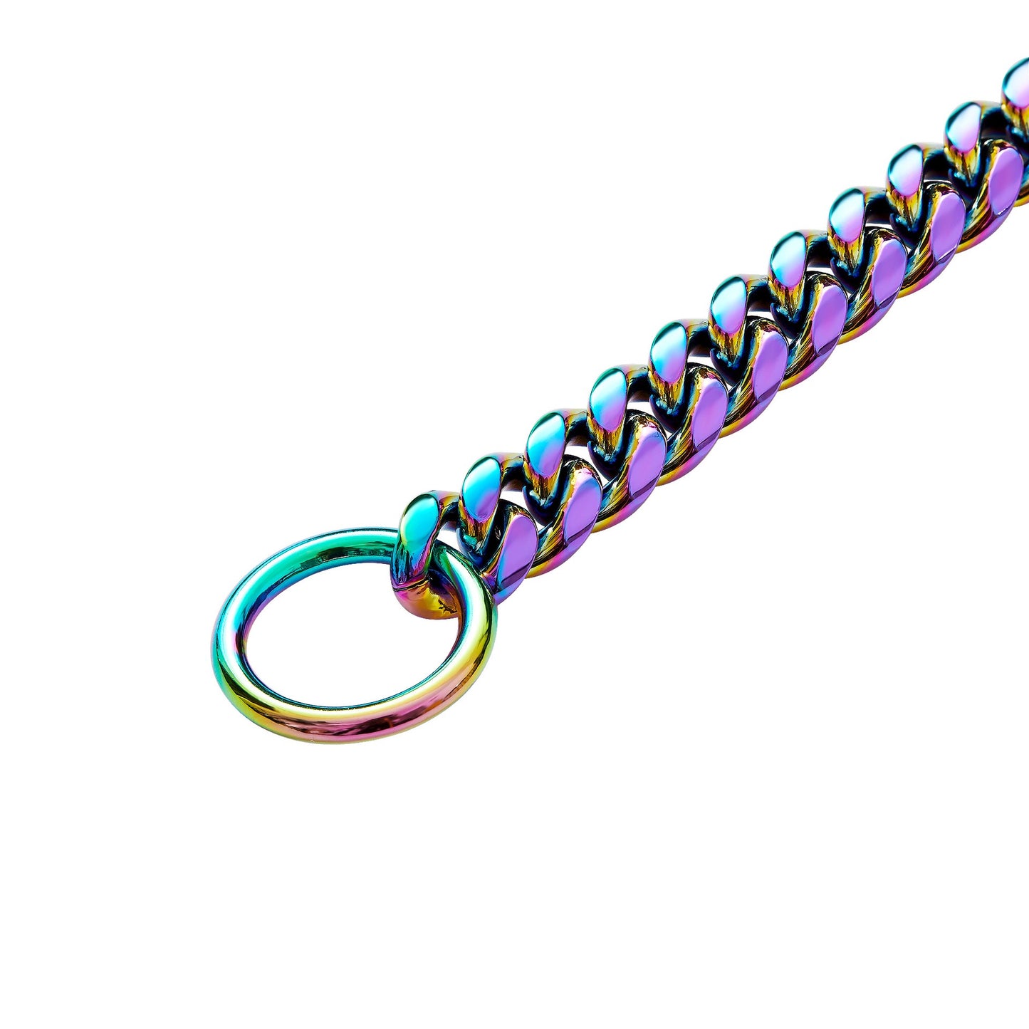Colored Dog Chain Cuban Link Collar