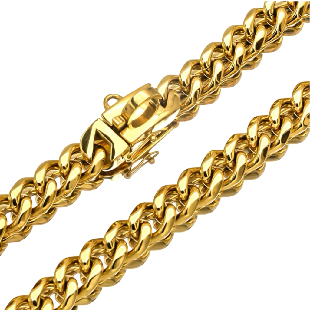 Dog Chain Gold Collars for Medium Large Dogs