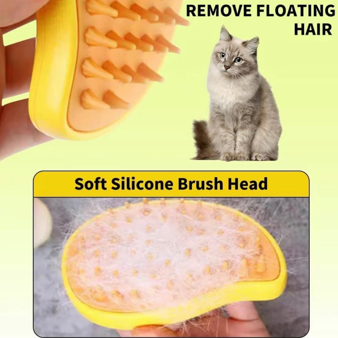 Pet Steam Brush for Cat and Dog Comb